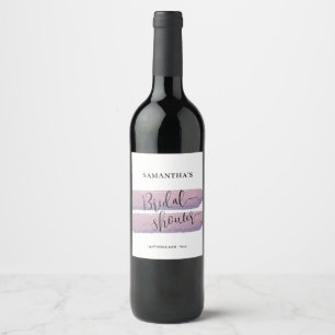 Rótulo De Garrafa De Cerveja Pastel Mauve Celestial Chá de panela