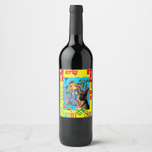 Rótulo De Garrafa De Cerveja Pastor Alemão