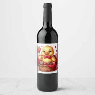 Rótulo De Garrafa De Cerveja Pato de Dia de os namorados cúbico/quintal
