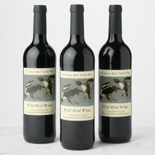 Rótulo De Garrafa De Cerveja Pato-ouro - das Aves da América de Audubon