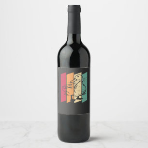 Rótulo De Garrafa De Cerveja Pato Retro
