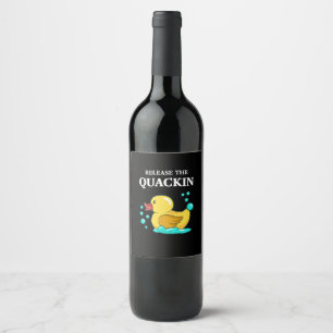 Rótulo De Garrafa De Cerveja Pato - Solte O Quackin