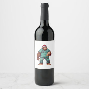 Rótulo De Garrafa De Cerveja Pé Grande Sasquatch Enfermeira Natal Saúde