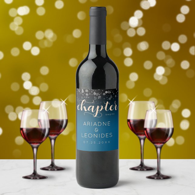 Rótulo De Garrafa De Cerveja Peach Oceanic Blue Casado Um Novo Capítulo (Criador carregado)