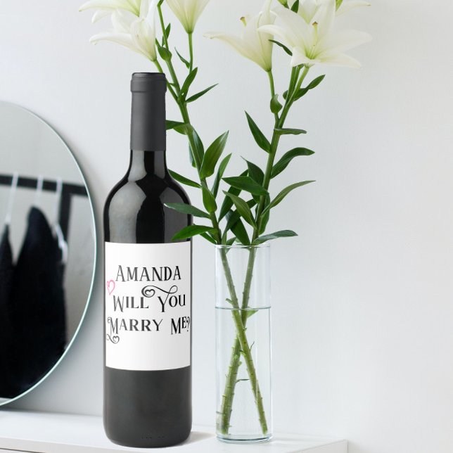 Rótulo De Garrafa De Cerveja Pedido de Casamento Você Quer se Casar Comigo (Criador carregado)