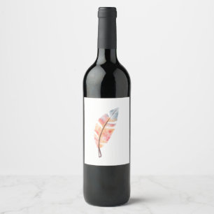 Rótulo De Garrafa De Cerveja Pena de Aquarela