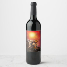 Rótulo De Garrafa De Cerveja Pequena fada e a fada fofa.