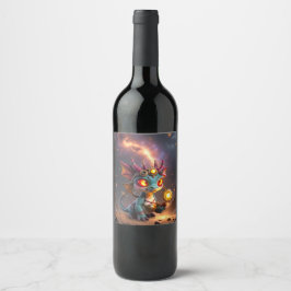 Rótulo De Garrafa De Cerveja Pequeno Dragão, Muita Energia – O Ember Clockling