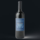 Rótulo De Garrafa De Cerveja Pequeno e simples velas de menorah azul feliz Hanu<br><div class="desc">Se precisar de mais alguma personalização,  por favor,  sinta-se à vontade para me enviar uma mensagem em yellowfebstudio@gmail.com.</div>