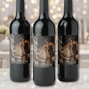 Rótulo De Garrafa De Cerveja Perfeita Mistura Elegante Foto Casamento