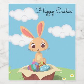 Rótulo De Garrafa De Cerveja Perfeito, Legal Felz pascoa, Bunny