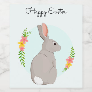 Rótulo De Garrafa De Cerveja Perfeito, Legal Felz pascoa, Bunny