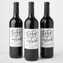 Personalizado Baby É Frio Lá Fora Caligrafia