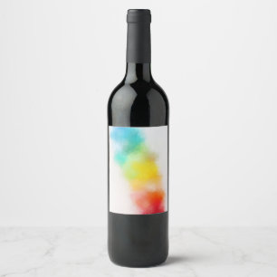 Rótulo De Garrafa De Cerveja Personalizado Branco Moderno Colorido Rosa Vermelh