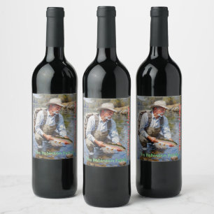 Rótulo De Garrafa De Cerveja Personalizar o Natal da Pesca de Mosca