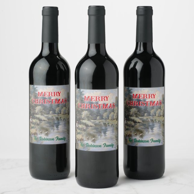 Rótulo De Garrafa De Cerveja Personalizar o Natal da Pesca de Mosca (Garrafas)