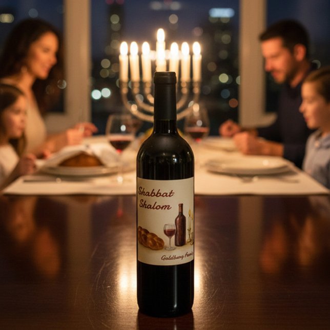 Rótulo De Garrafa De Cerveja Personalized Family Name Watercolor (Criador carregado)