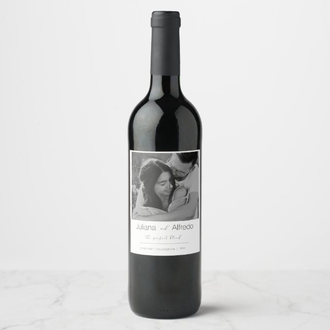 Rótulo De Garrafa De Cerveja Personalized Wedding Wine Label  (Frente)