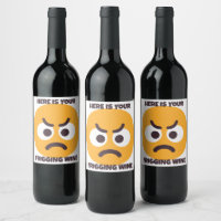 Personalizou Seu Vinho Irritado Rosto Emoji