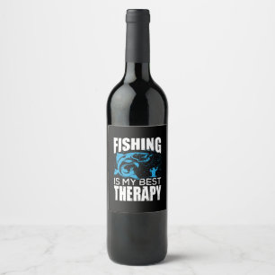 Rótulo De Garrafa De Cerveja Pesca De Peixe É A Minha Melhor Terapia