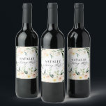 Rótulo De Garrafa De Cerveja Pessegueiro do aniversário de 30 anos floral de aq<br><div class="desc">Pessegueiro de cor d'água floral trinta decor de festa de aniversário. Lindo e elegante tema de festa moderna.</div>