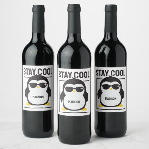 Rótulo De Garrafa De Cerveja Pinguim legal de nome personalizado
