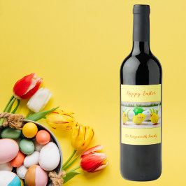 Rótulo De Garrafa De Cerveja pintinhos felzs pascoa personalizados