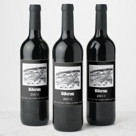 Rótulo De Garrafa De Cerveja Pinto-ponte antigo monocromo