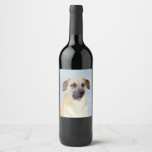 Rótulo De Garrafa De Cerveja Pintura Chinook (Ouvidos Soltos) - Arte Cão Origi