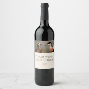 Rótulo De Garrafa De Cerveja Pintura colorida de patos