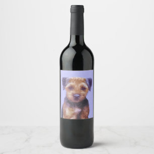 Rótulo De Garrafa De Cerveja Pintura de Borda Terrier - Arte de Cachorro Origin