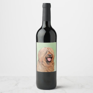 Rótulo De Garrafa De Cerveja Pintura de Briard - Arte de Cachorro Original Boni