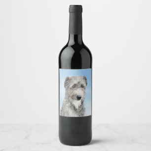 Rótulo De Garrafa De Cerveja Pintura de Deerhound Escocês - Ar Cachorro Origin