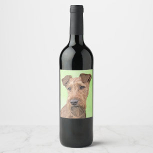 Rótulo De Garrafa De Cerveja Pintura de Terrier irlandesa - Arte de cachorro or