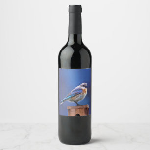 Rótulo De Garrafa De Cerveja Pintura (fêmea) do Bluebird - arte original do