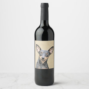 Rótulo De Garrafa De Cerveja Pintura Miniatura Pinscher Pintura Cachorra Origin