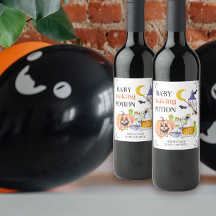 Rótulo De Garrafa De Cerveja Poção para Fazer Bebê Churrasco de Bebê de Hallowe