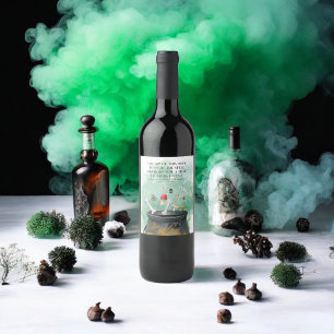 Rótulo De Garrafa De Cerveja Poções, Espelhos e Bruxas Mágicas Cauldron Hallowe