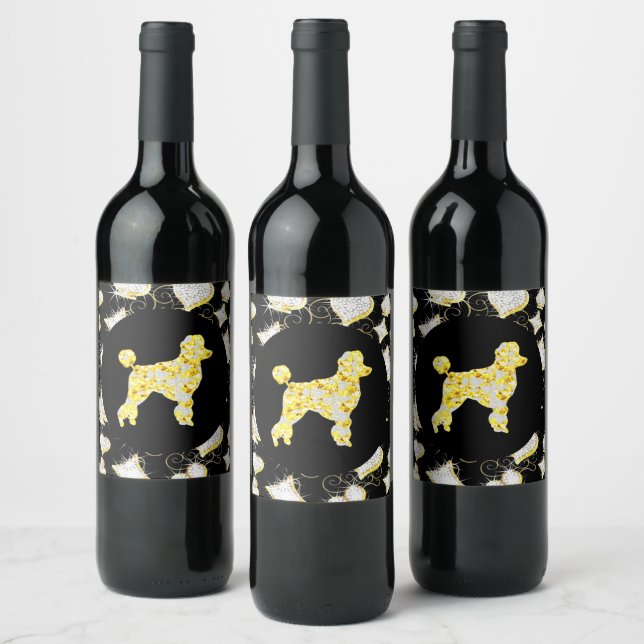 RÓTULO DE GARRAFA DE CERVEJA POODLE  BRILHO (Garrafas)
