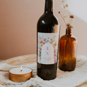 Rótulo De Garrafa De Cerveja Prado Floral Sedutor Casamento de Verão