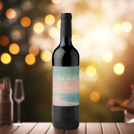 Rótulo De Garrafa De Cerveja Praia moderna elegante