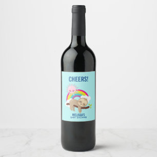 Rótulo De Garrafa De Cerveja Preguiça preguiçosa bonito com Sun & chá de