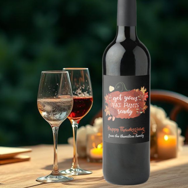 Rótulo De Garrafa De Cerveja Prepare suas calças de gordura, preto (Criador carregado)