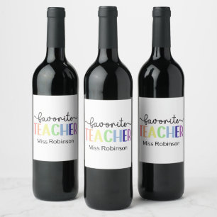 Rótulo De Garrafa De Cerveja Presente de Agradecimento ao Professor Favorito Ar