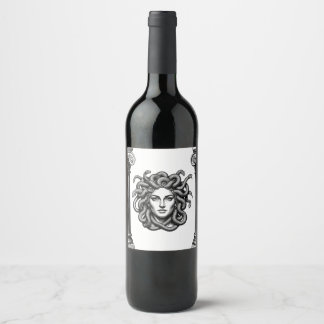 Rótulo De Garrafa De Cerveja Presente de Arte Mitologia Medusa Gorgona Cobra Ca
