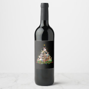 Rótulo De Garrafa De Cerveja Presente de Bunny  Árvore de Natal de Bunny Coelh