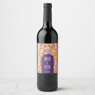 Rótulo De Garrafa De Cerveja Presente de casamento Geométrico Retro Vibes Autum