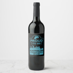 Rótulo De Garrafa De Cerveja Presente de cidadania australiana