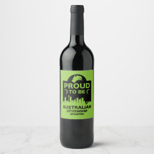 Rótulo De Garrafa De Cerveja Presente de cidadania australiana