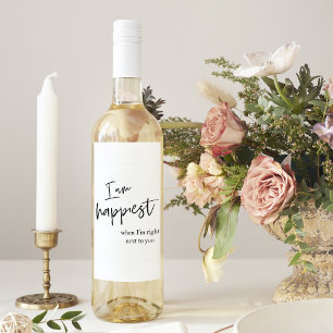 Rótulo De Garrafa De Cerveja Presente de citação preto romântica da Tendy